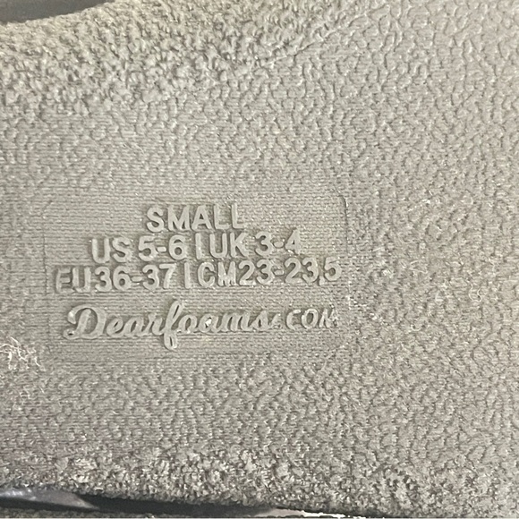 Black Dearfoams Comfy Slippers size 5.5 - Picture 5 of 5